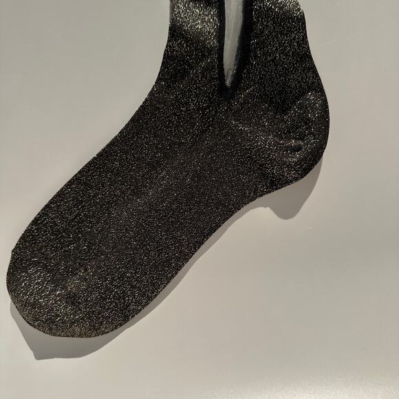 Hansel from Basel x Rachel Comey Slim Sheer Crew Black Gold Womens Socks 6-9.5 - Picture 5 of 14